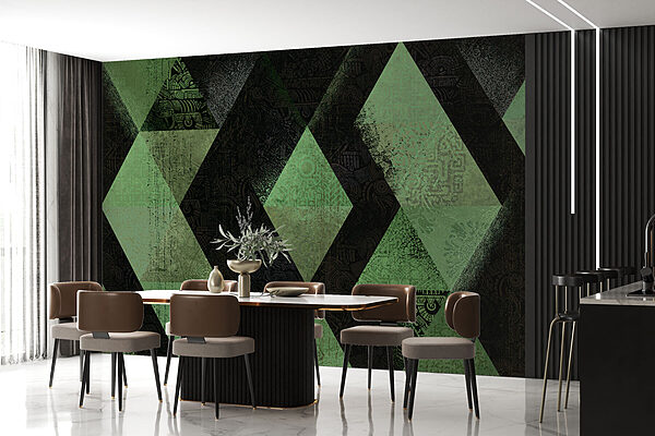 Black and green diamond pattern Black and green diamond pattern