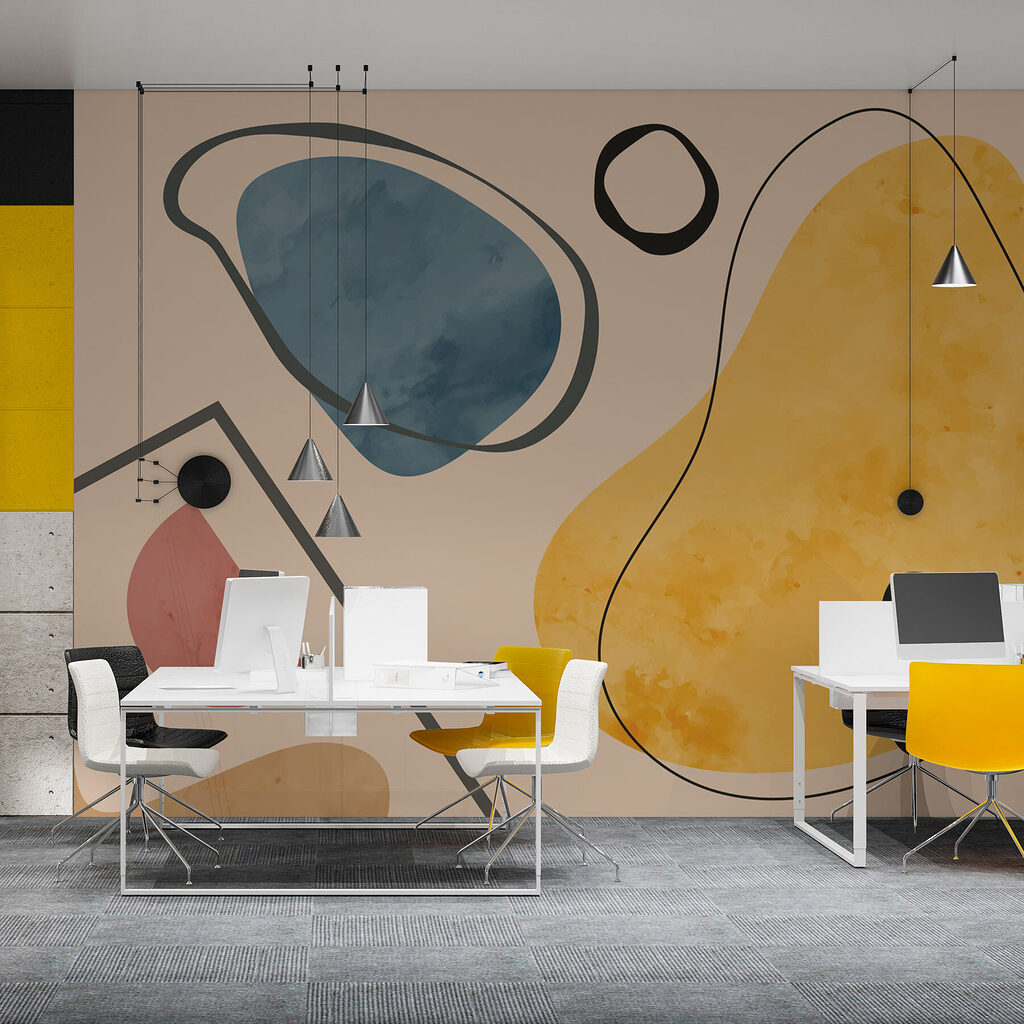 Colorful shapes and lines