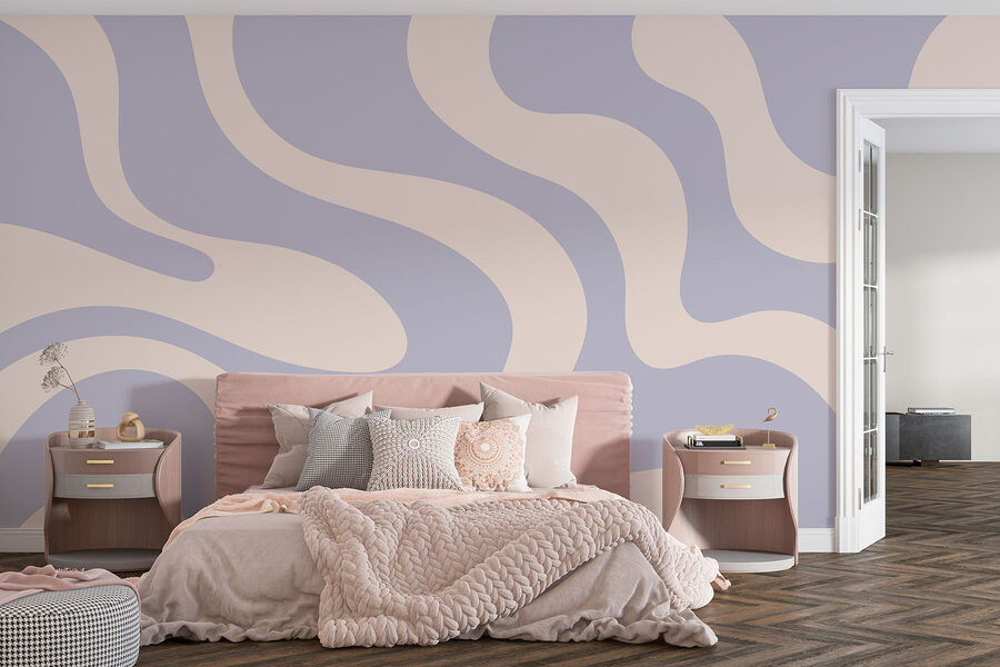 Wall murals Purple and white pattern - Image 2