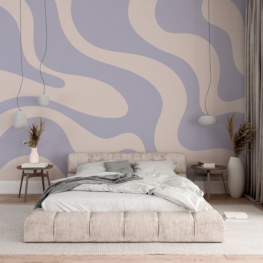 Wall murals Purple and white pattern - Image 3