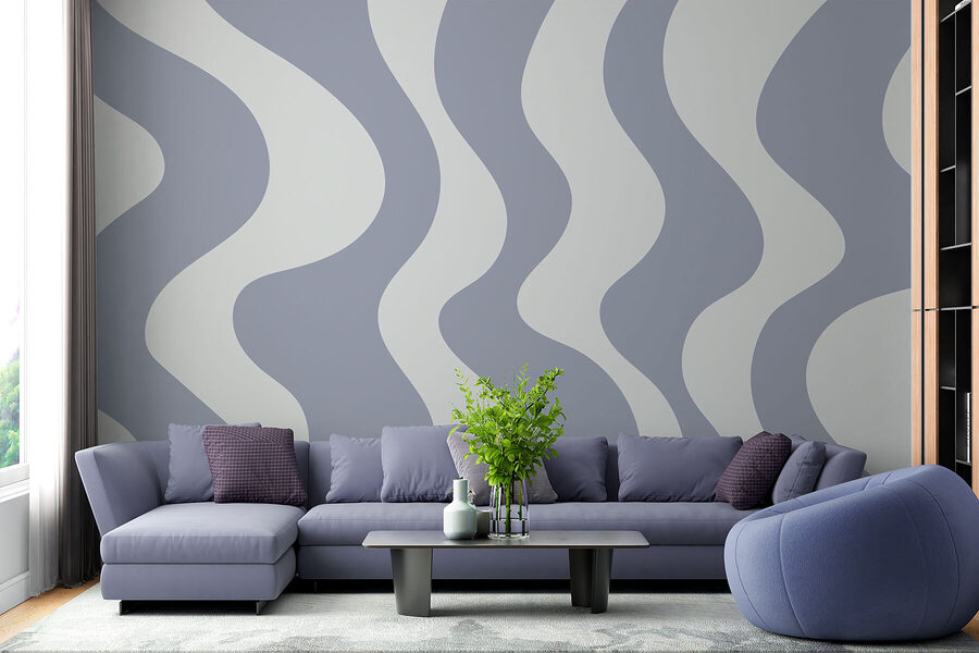 Grey and white wavy lines Grey and white wavy lines