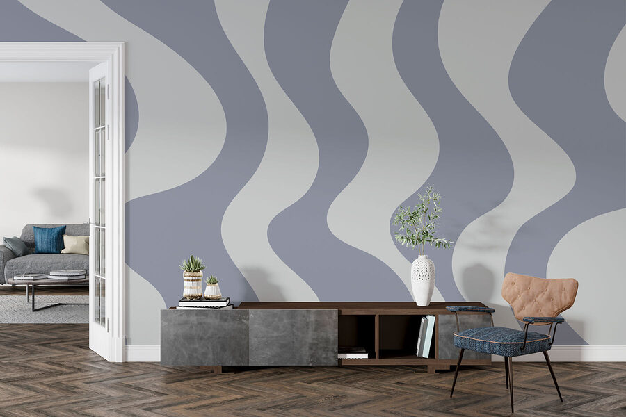Grey and white wavy lines Grey and white wavy lines