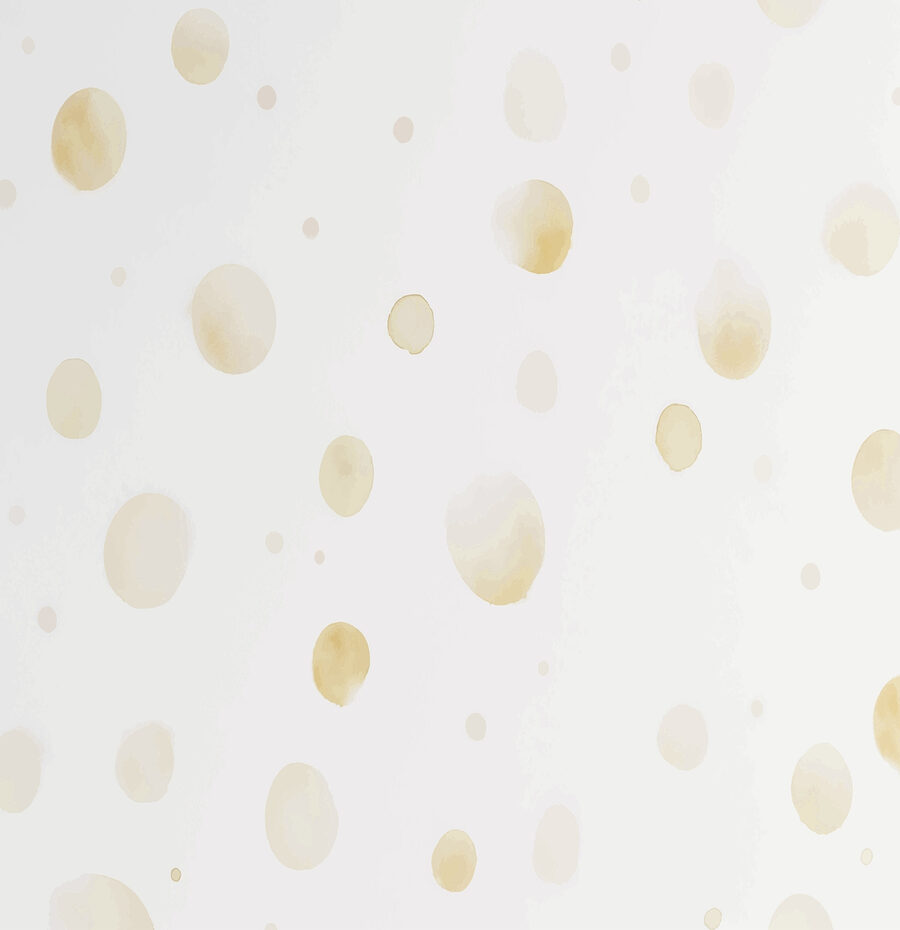 White and yellow polka dot wallpaper