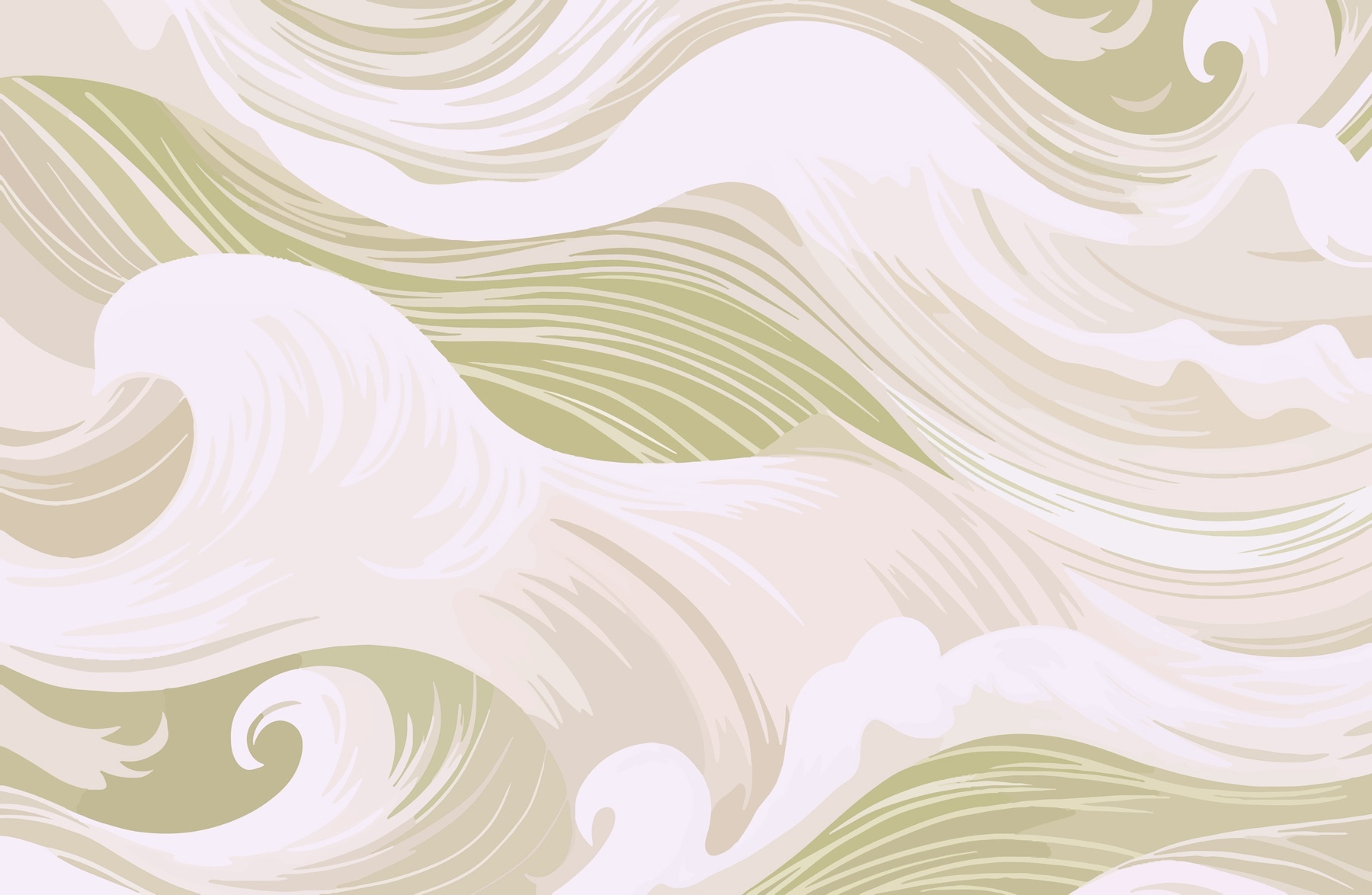 White and green waves White and green waves