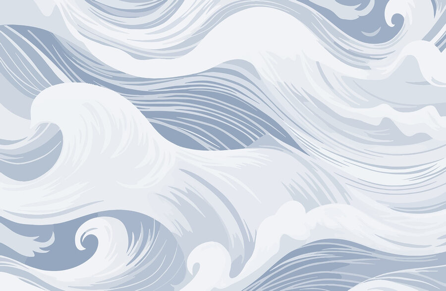 White and gray waves White and gray waves