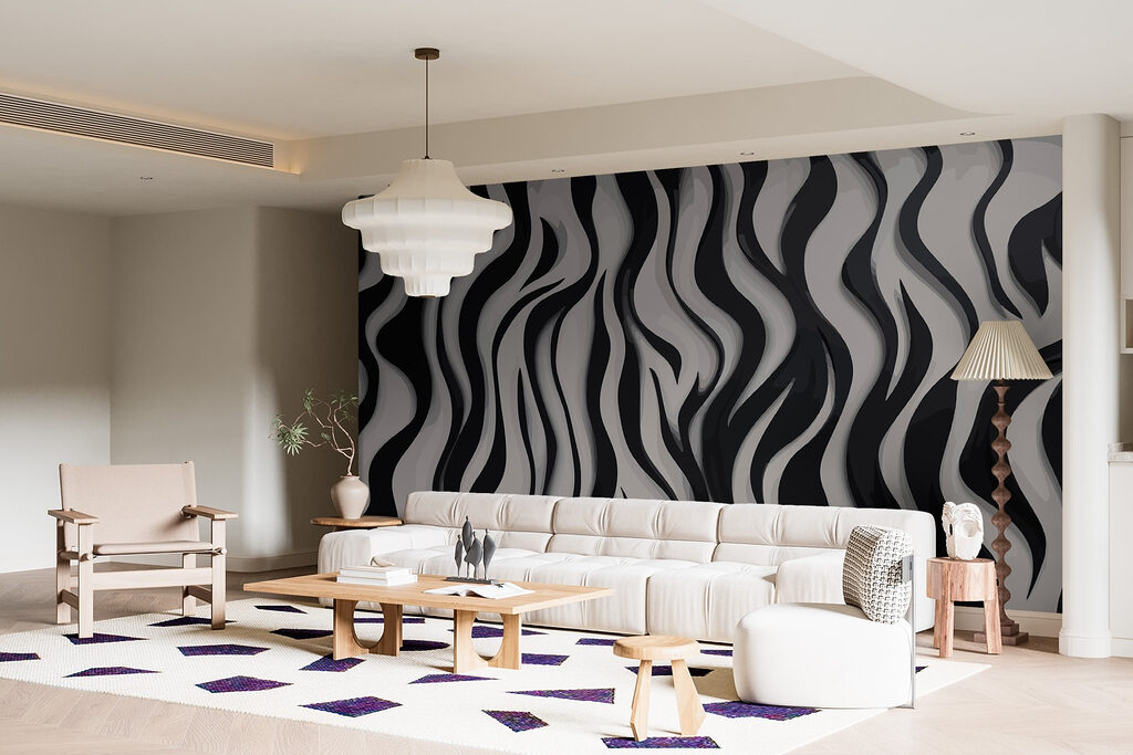 Black and white striped pattern