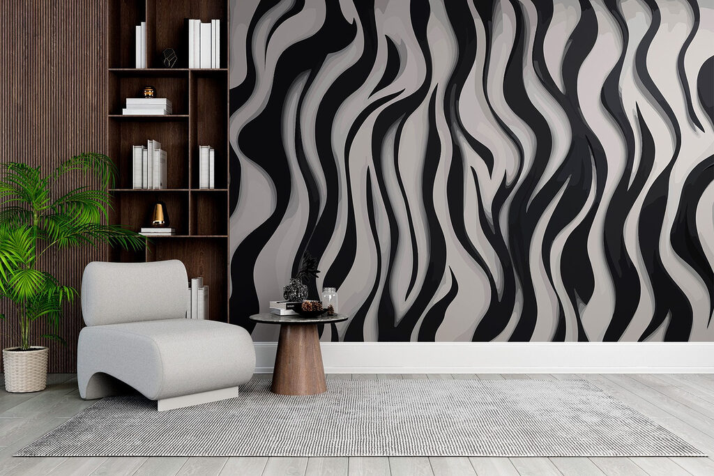 Black and white striped pattern