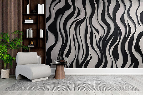 Black and white striped pattern