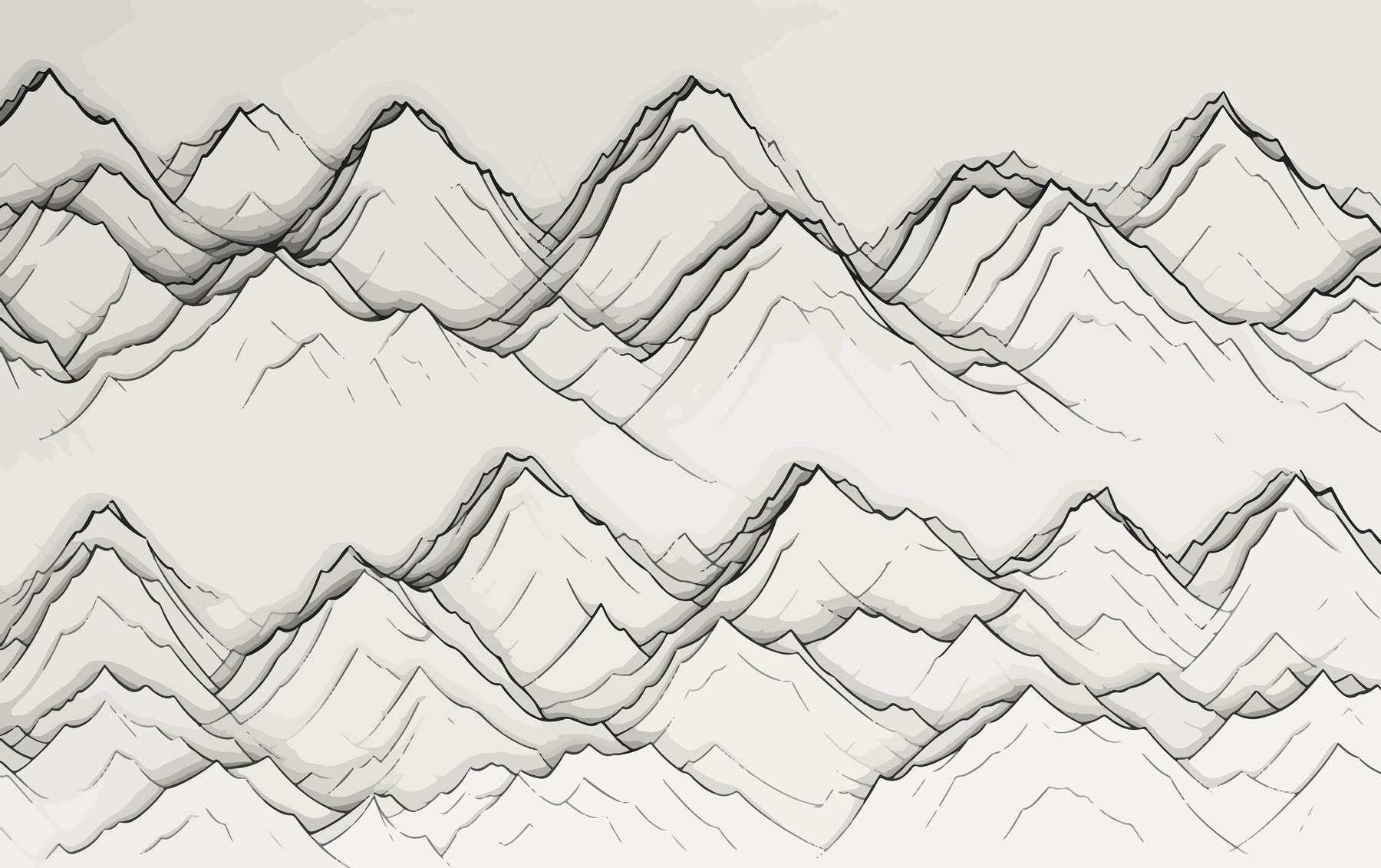 Drawing of mountains