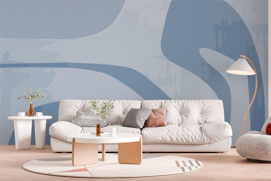 Blue and white background