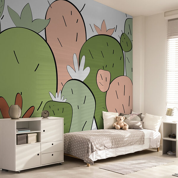 Group of cactuses with different shapes Group of cactuses with different shapes