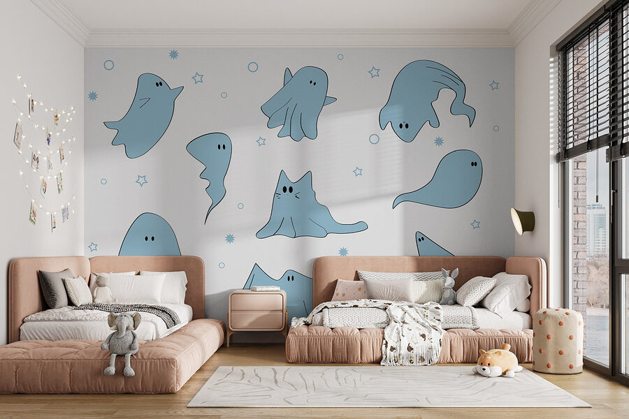Group of ghosts with different shapes Group of ghosts with different shapes
