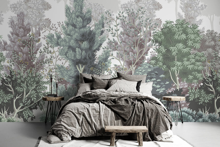 Group of trees and bushes Group of trees and bushes