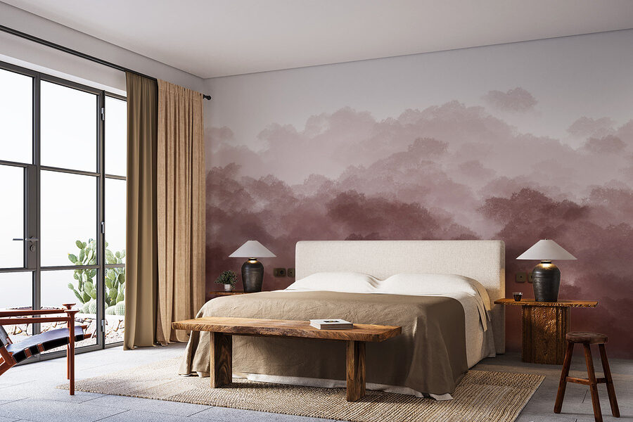 Wall murals Smoke from a cloud