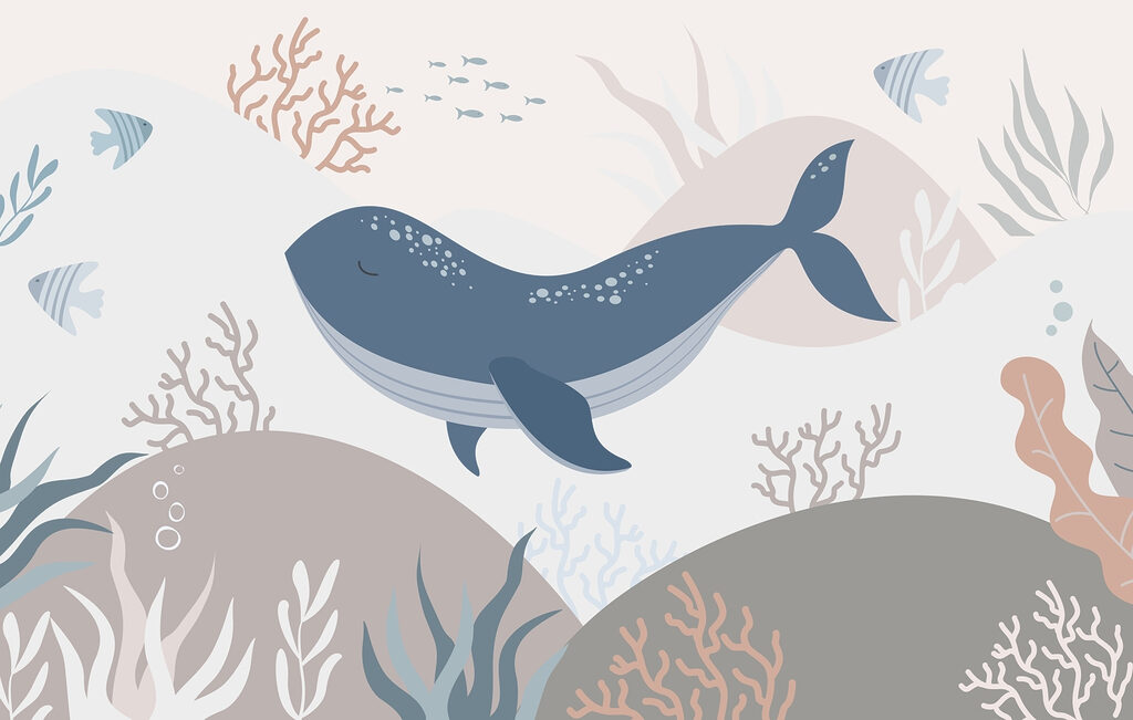 Whale swimming in the ocean Whale swimming in the ocean