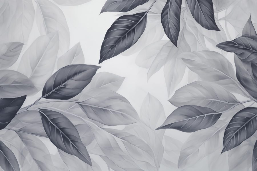 Elegance in Monochrome Leaf Patterns
