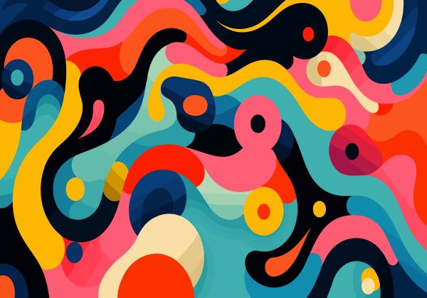 Colorful pattern with circles and dots Colorful pattern with circles and dots