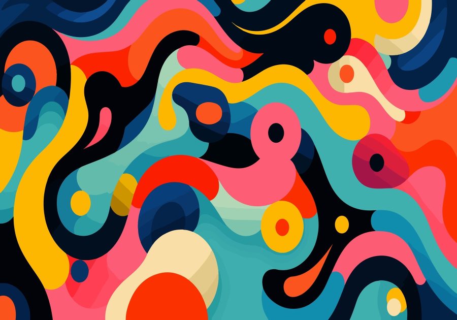 Wall murals Colorful pattern with circles and dots - Image 4