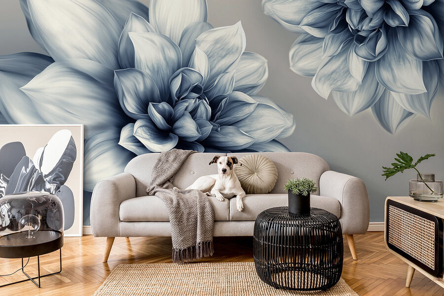 Elegant floral design in monochrome tones Elegant floral design in monochrome tones