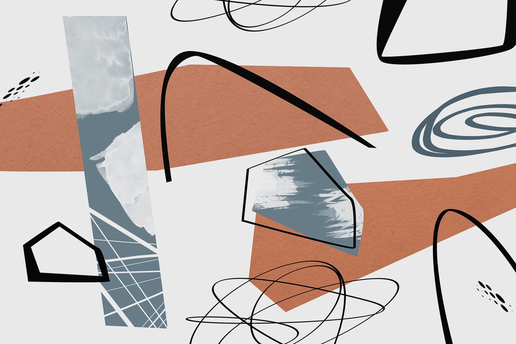 Abstract shapes and colors collide creatively Abstract shapes and colors collide creatively