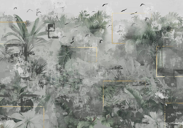 Painting of a tropical forest Painting of a tropical forest