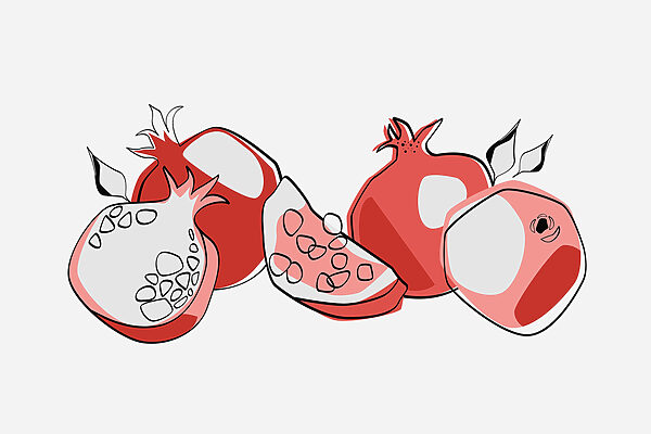 Group of pomegranates Group of pomegranates