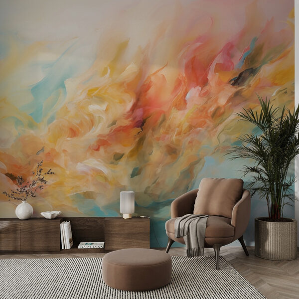 Colorful painting of a cloud of paint Colorful painting of a cloud of paint