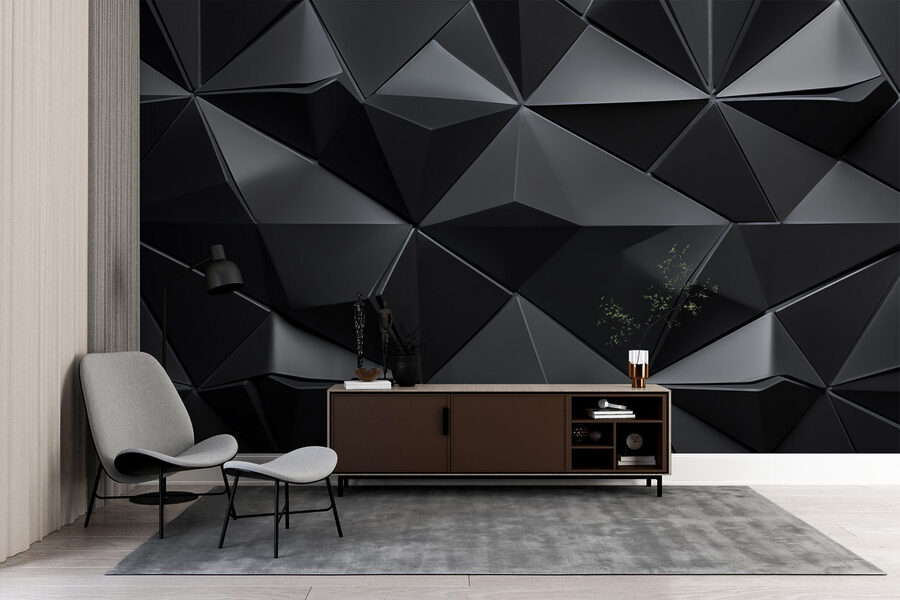 Black and grey triangle pattern Black and grey triangle pattern