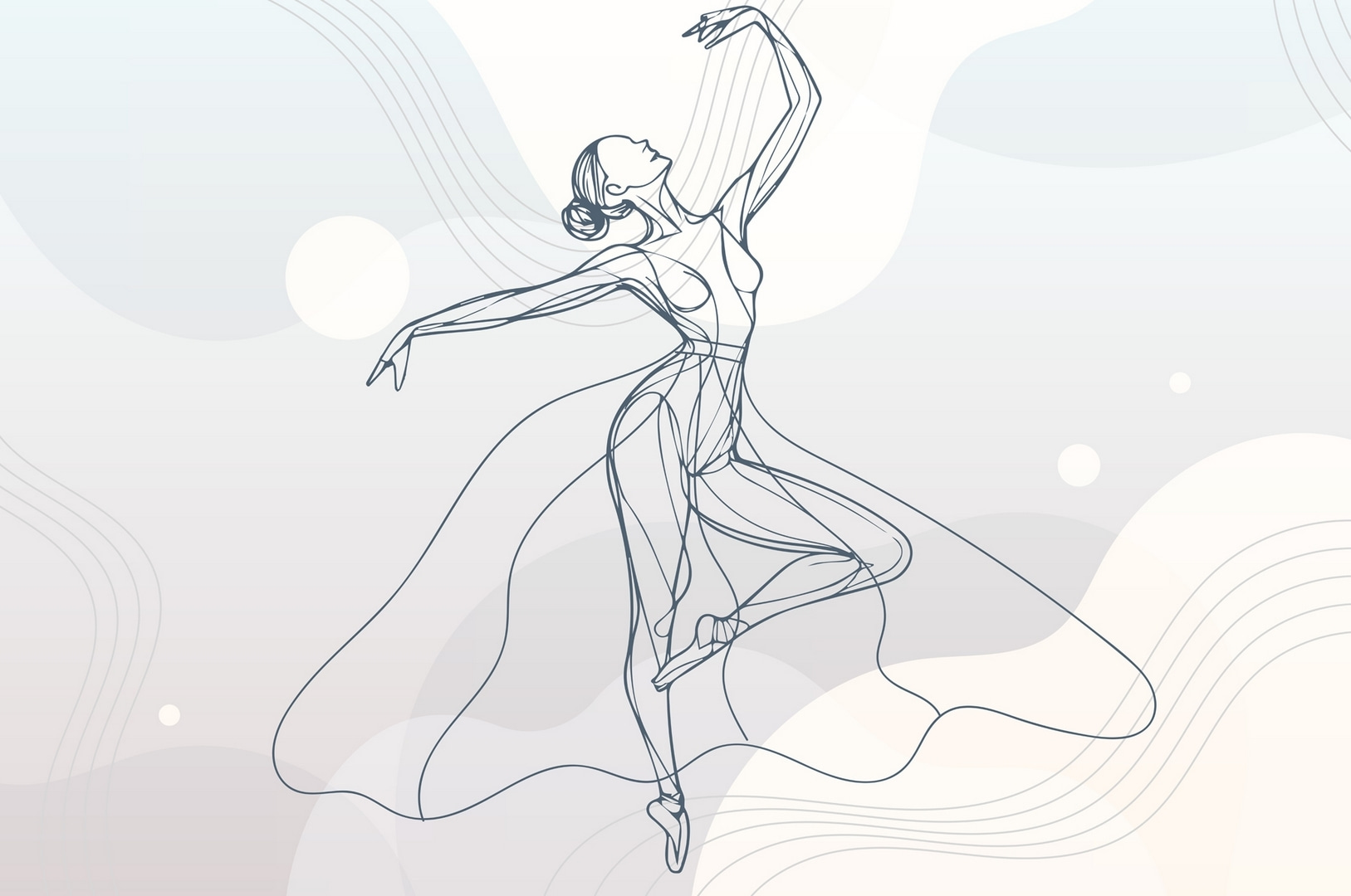 Drawing of a woman dancing