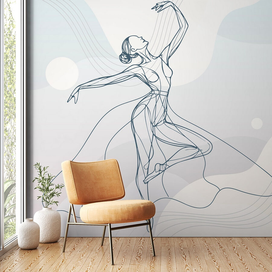 Drawing of a woman dancing Drawing of a woman dancing