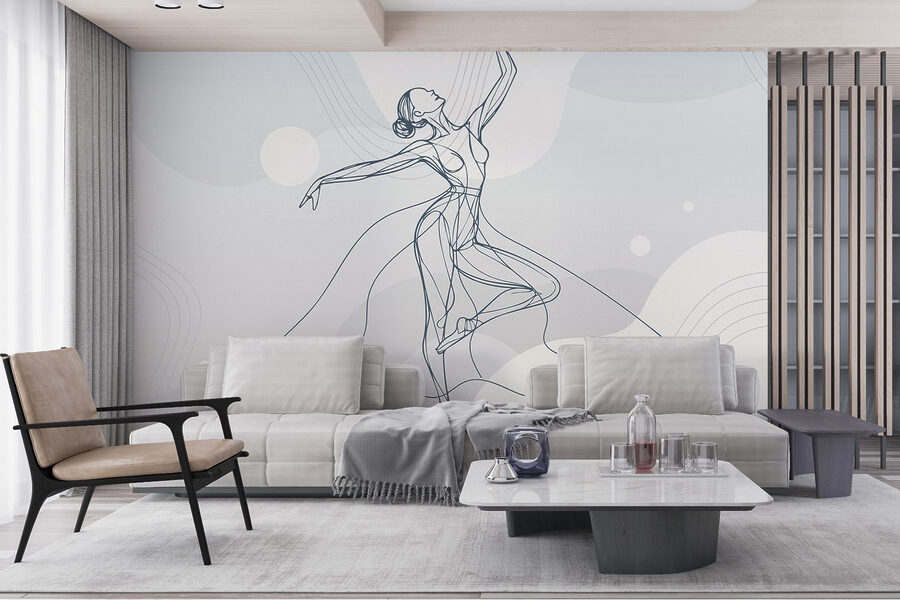 Drawing of a woman dancing Drawing of a woman dancing