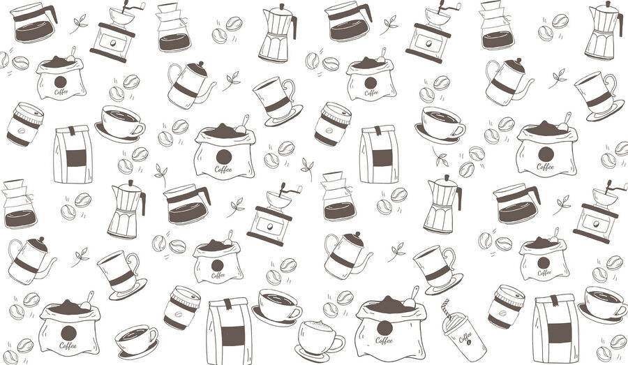 Pattern of coffee and tea Pattern of coffee and tea