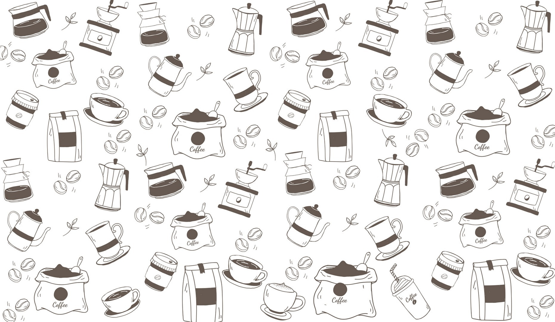 Pattern of coffee and tea