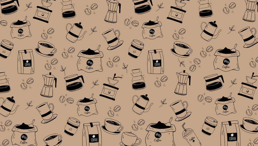 Pattern of coffee items Pattern of coffee items