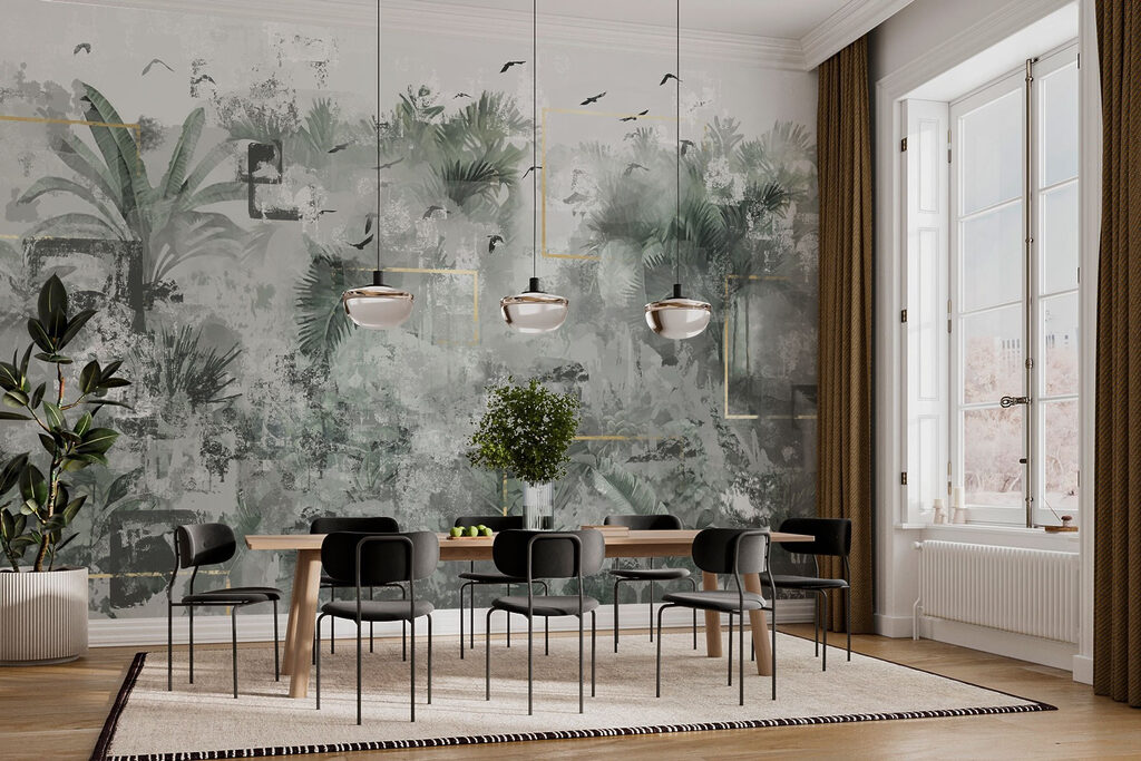 Painting of a tropical forest Painting of a tropical forest