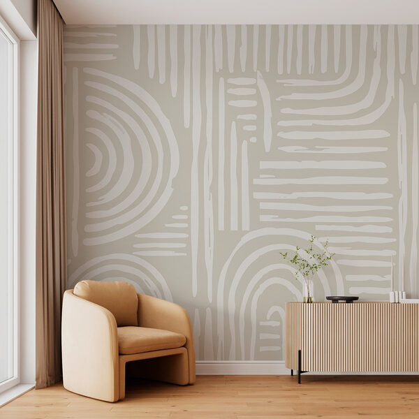 Wall murals Wall murals White and gray pattern (SKU: w01919)