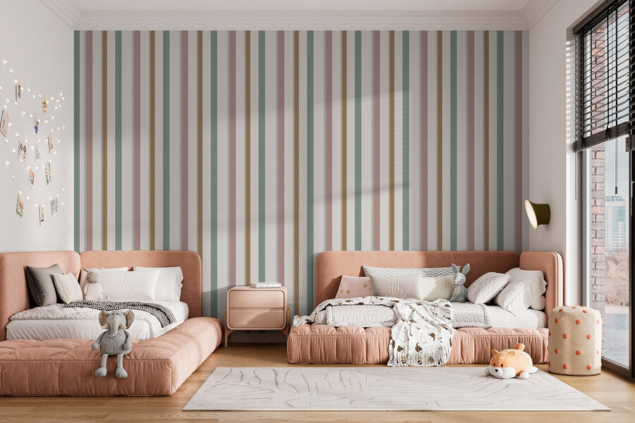 Abstract stripes in soft pastel tones