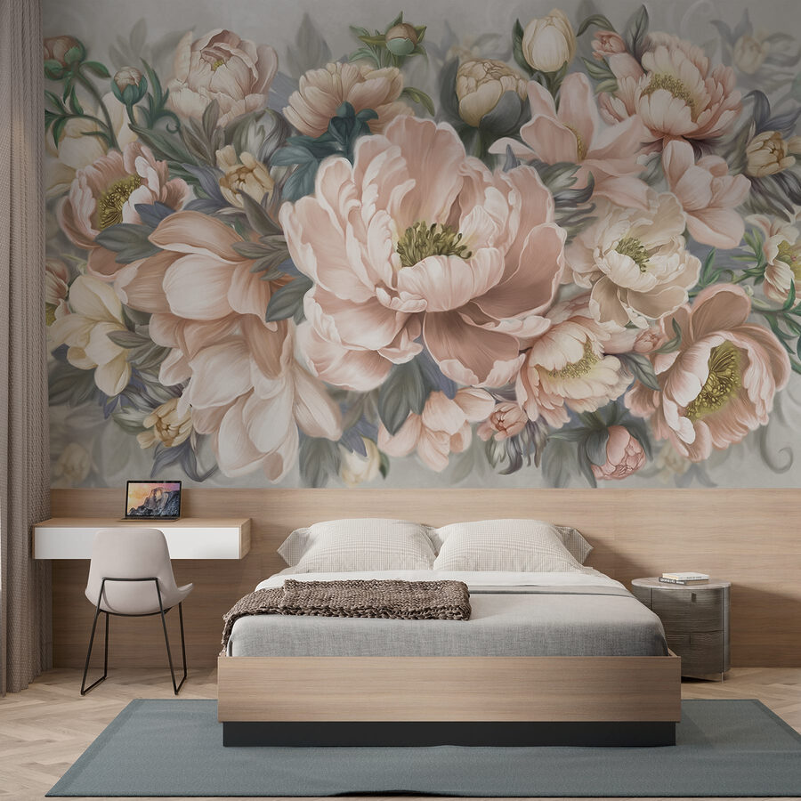 Delicate blooms in soft pastel hues