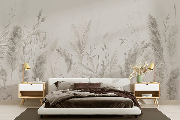 Whimsical botanical illustration in neutrals Whimsical botanical illustration in neutrals
