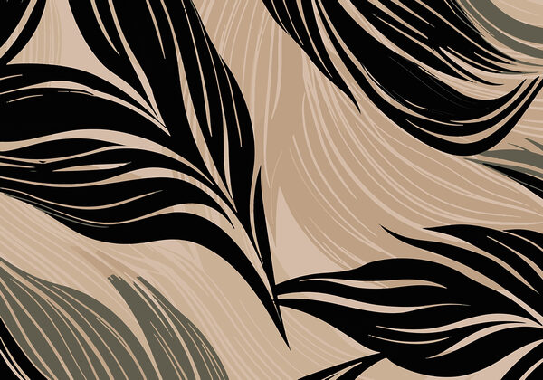 Pattern of black and tan feathers Pattern of black and tan feathers