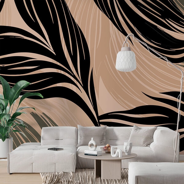 Pattern of black and tan feathers Pattern of black and tan feathers