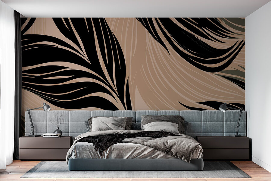 Pattern of black and tan feathers Pattern of black and tan feathers