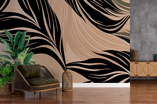 Pattern of black and tan feathers Pattern of black and tan feathers