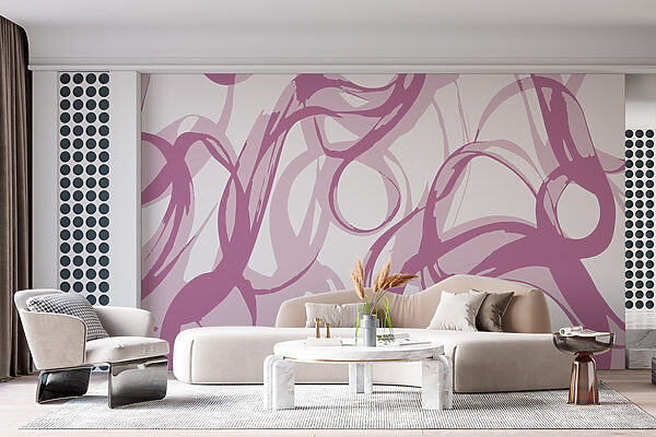 Purple swirls on a white background Purple swirls on a white background