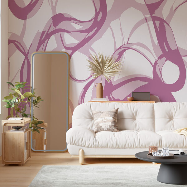 Purple swirls on a white background Purple swirls on a white background