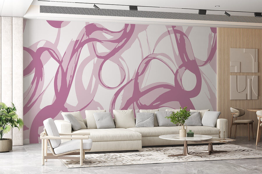 Purple swirls on a white background Purple swirls on a white background