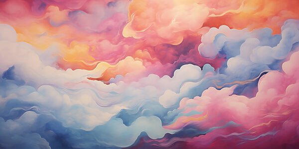 Colorful clouds in the sky Colorful clouds in the sky