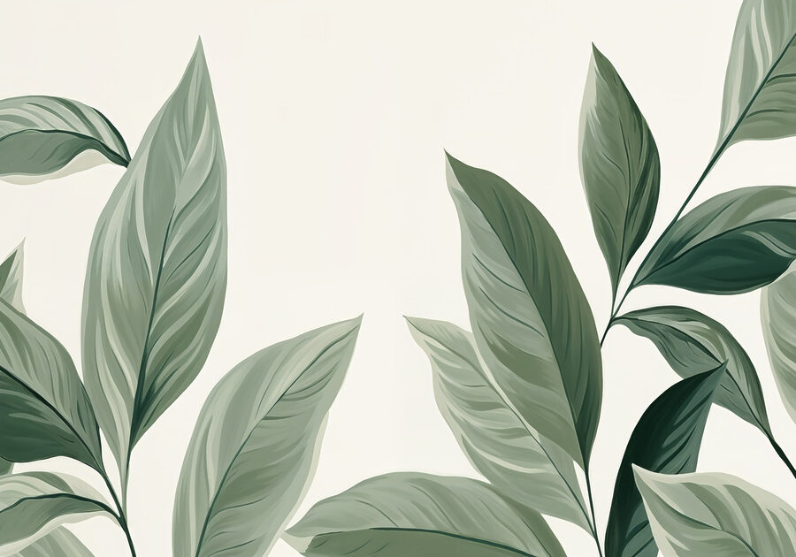 Wall murals Nature’s elegance in soft greens. - Image 4