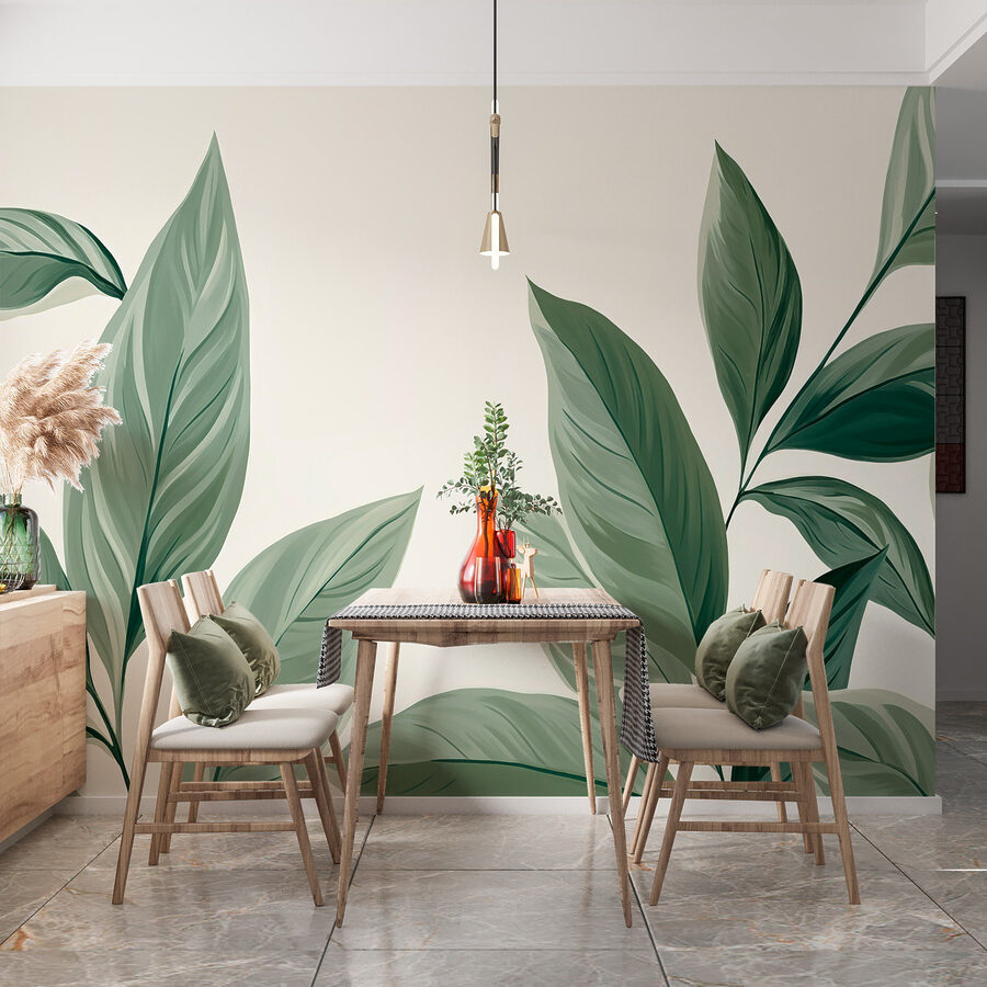 Wall murals Nature’s elegance in soft greens. - Image 2