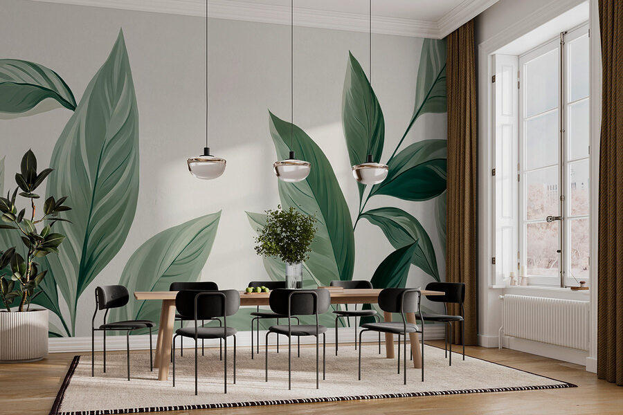 Wall murals Nature’s elegance in soft greens. - Image 3
